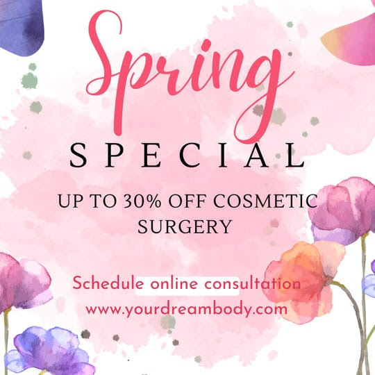 spring special - save 30% on cosmetic surgery