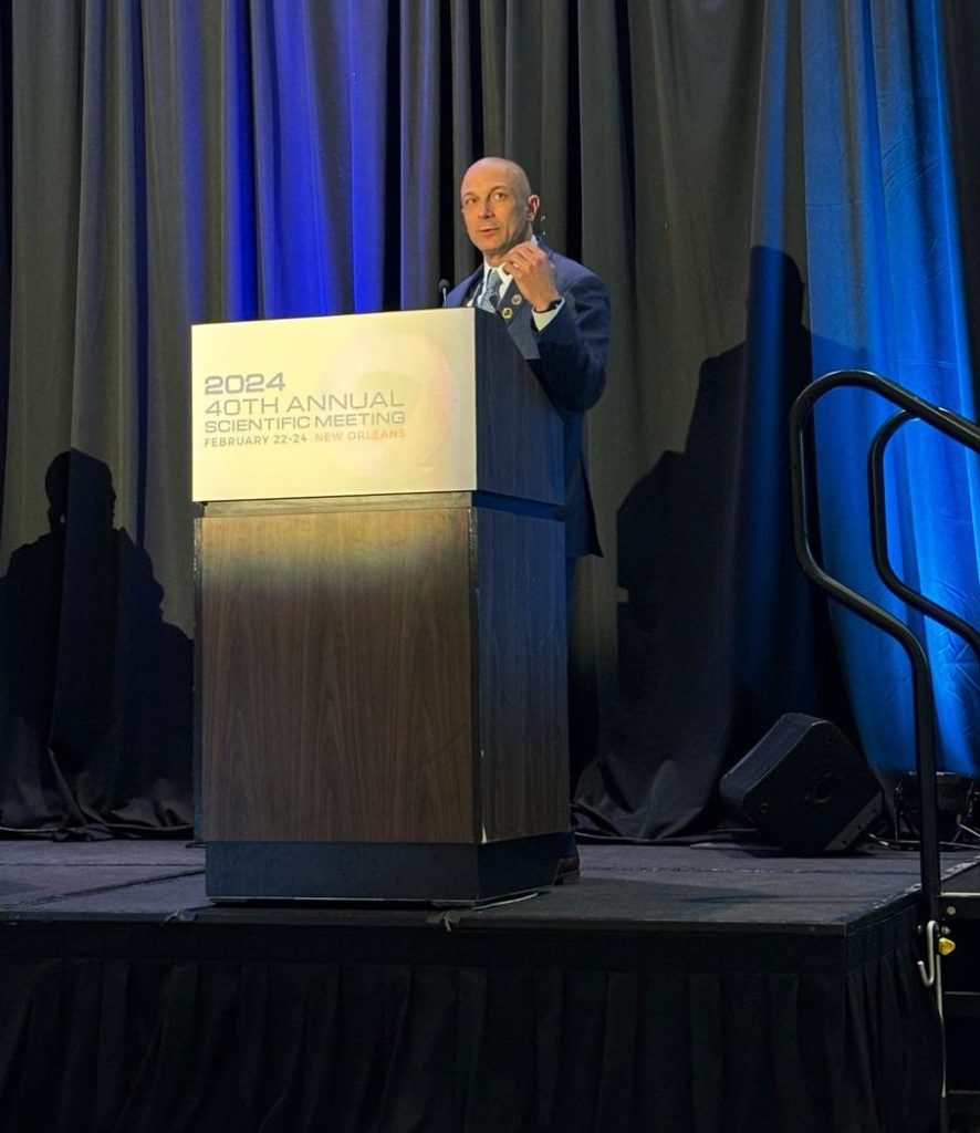 Dr Akkary presenting at a conference